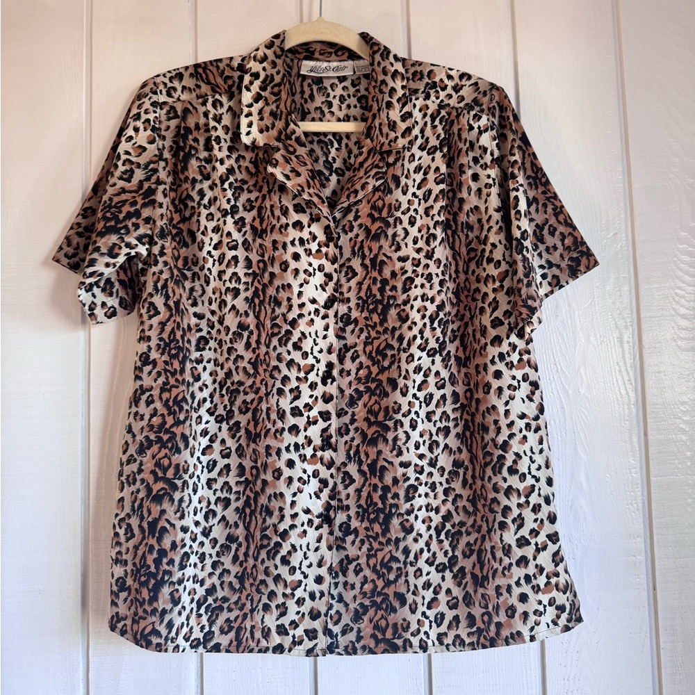 Vintage Yves St. Clair Leopard Button Down Shirt